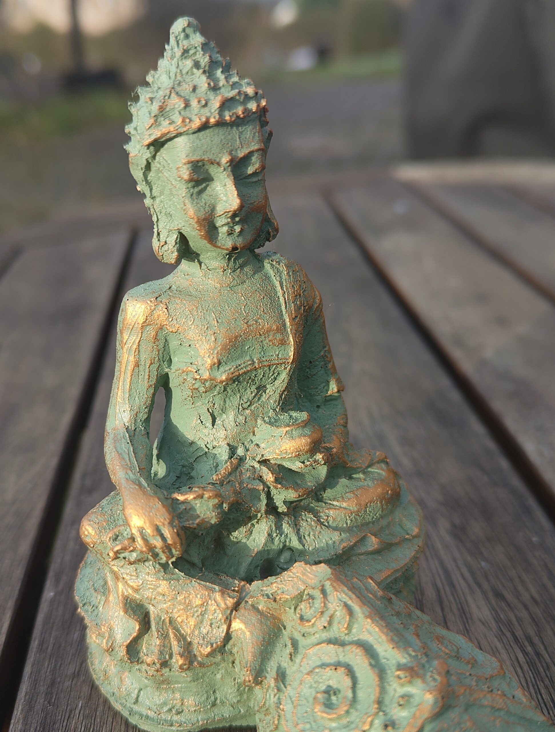 Buddha med Hånd (Gyan Mudra)  - Røgelsesholder